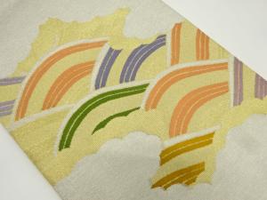 アンティーク　綴れ青海波模様織り出し名古屋帯